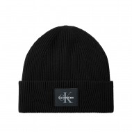 Calvin Klein Beanie Rib Monologo-Black