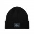 Calvin Klein Beanie Rib Monologo-Black