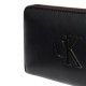 Calvin Klein Wallet Long Zip Around Raised CK-Black