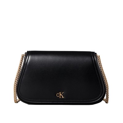 Calvin Klein Bag Curved Wallet With Chain Strap-Black