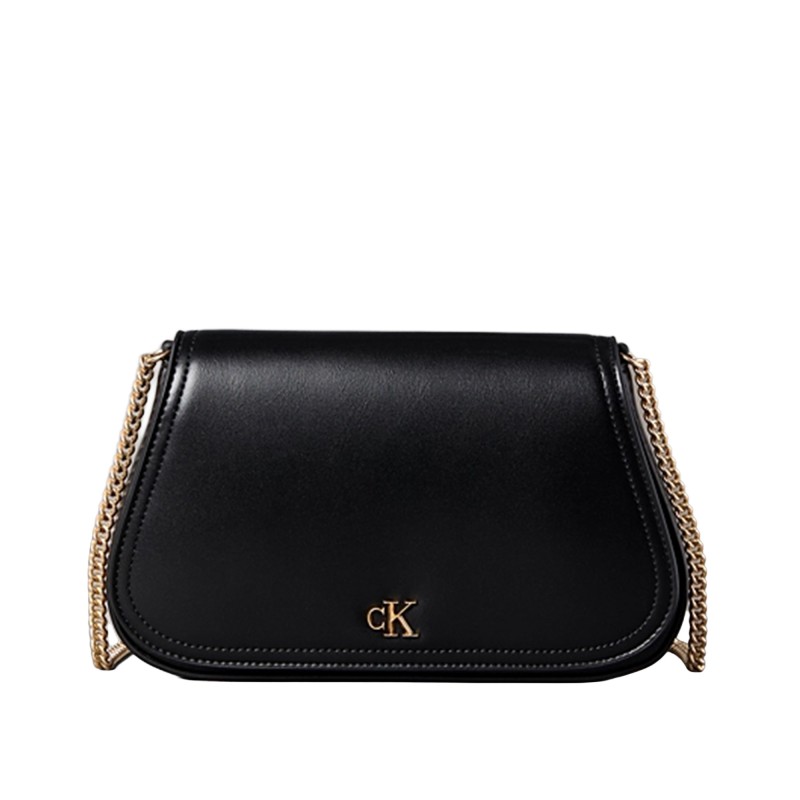 Calvin Klein Bag Curved Wallet With Chain Strap-Black
