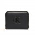 Calvin Klein Wallet Medium Zip Around CK Bold-Black
