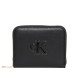 Calvin Klein Wallet Medium Zip Around CK Bold-Black