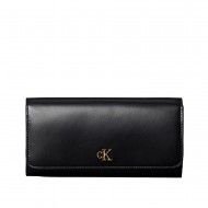 Calvin Klein Wallet Leather RFID Monogram Longfold-Black