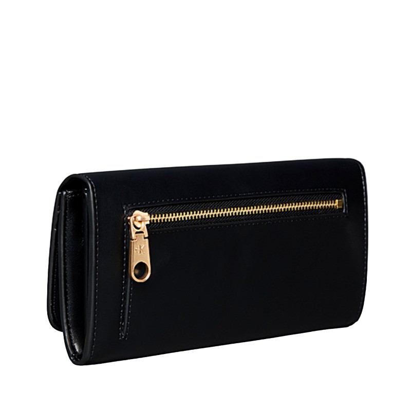 Calvin Klein Wallet Leather RFID Monogram Longfold-Black