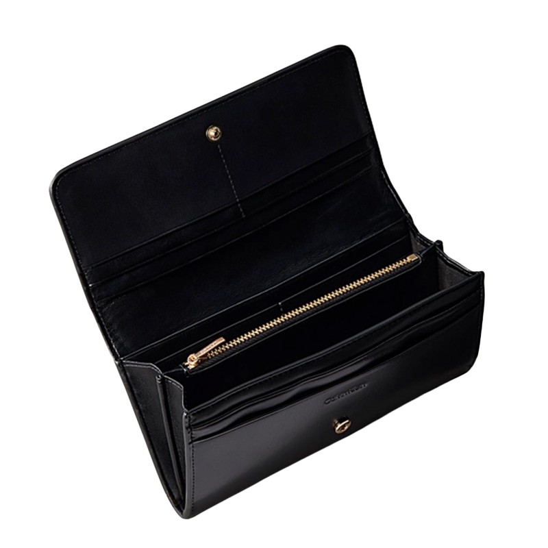 Calvin Klein Wallet Leather RFID Monogram Longfold-Black