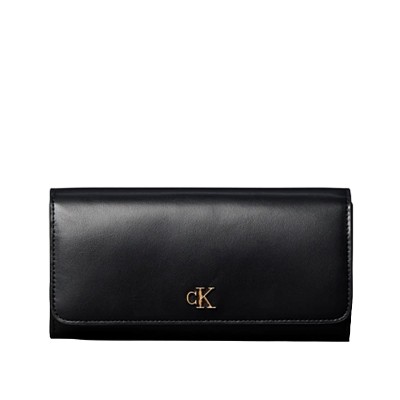 Calvin Klein Wallet Leather RFID Monogram Longfold-Black