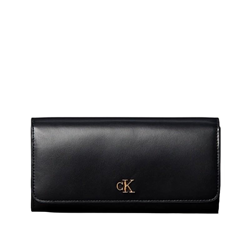 Calvin Klein Wallet Leather RFID Monogram Longfold-Black