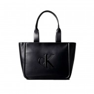 Calvin Klein Tote Bag Raised CK Medium-Black