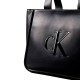 Calvin Klein Tote Bag Raised CK Medium-Black