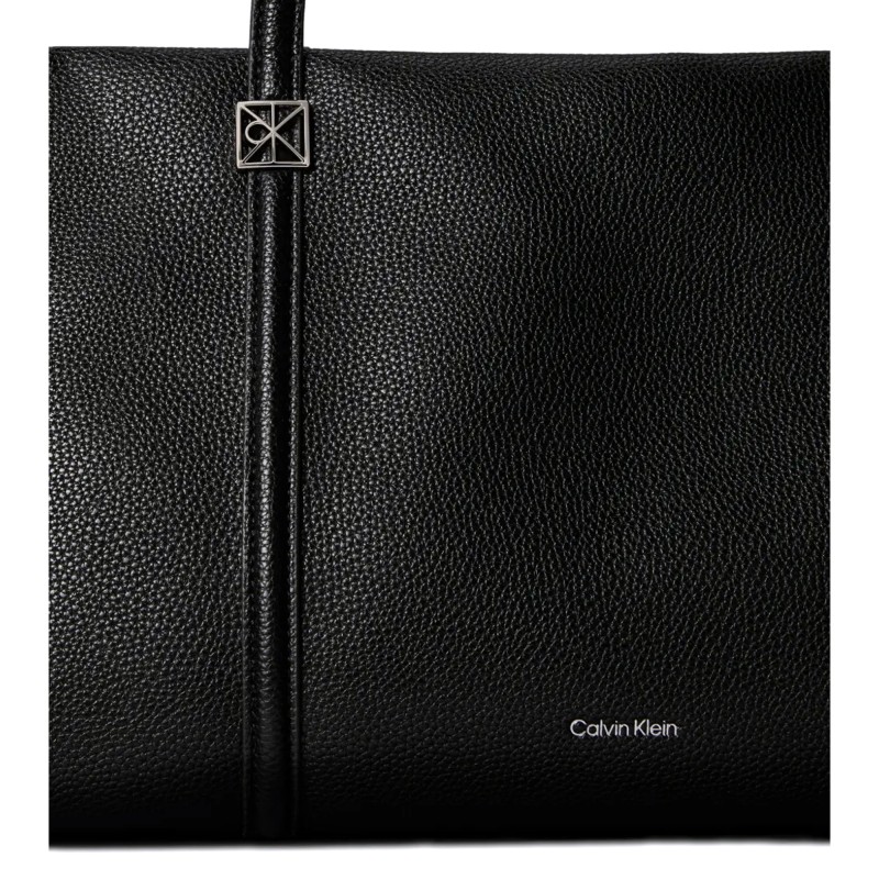 Calvin Klein Tote Bag Emblem Pebble-Black