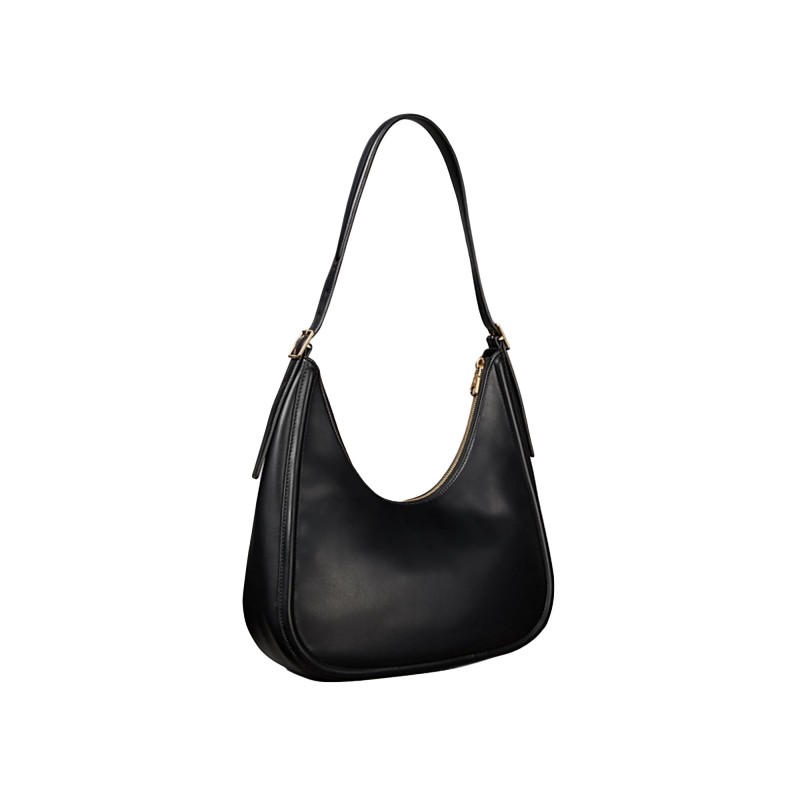 Calvin Klein Hobo Bag Soft Touch Crescent Logo-Black