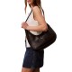 Calvin Klein Hobo Bag Soft Touch Crescent Logo-Black