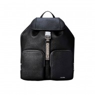 Calvin Klein Backpack Webbing Strap Flap-Black