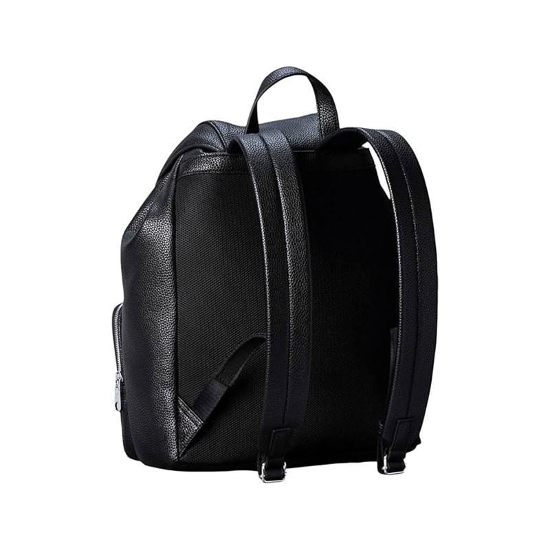 Calvin Klein Backpack Webbing Strap Flap-Black