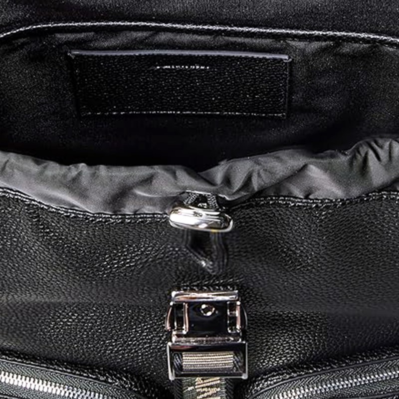Calvin Klein Backpack Webbing Strap Flap-Black