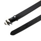Calvin Klein Belt Full-Grain Leather Logo Buckle-Black/Antique Light Gold