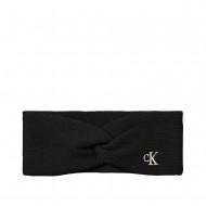 Calvin Klein Headband CK Fine Rib Twist-Black