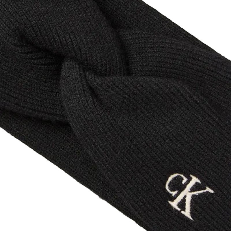 Calvin Klein Headband CK Fine Rib Twist-Black