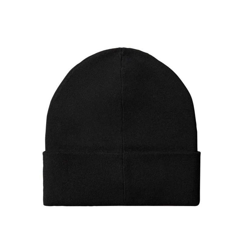 Calvin Klein Beanie CK Fine Rib-Black Calvin Klein Beanie CK Fine Rib-Black