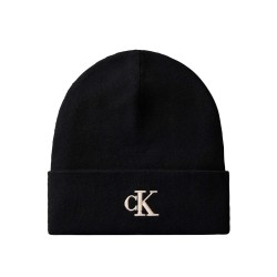 Calvin Klein Beanie CK Fine Rib-Black