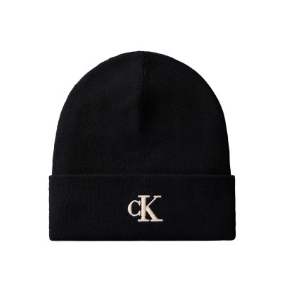 Calvin Klein Beanie CK Fine Rib-Black