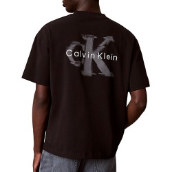 Calvin Klein T-Shirt Oversized Embossed Logo-Black