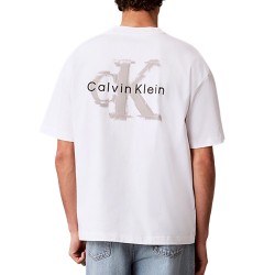 Calvin Klein T-Shirt Oversized Embossed Logo-Bright White