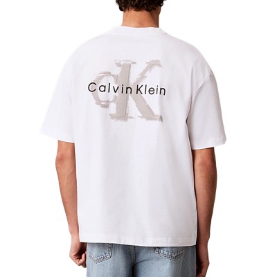 Calvin Klein T-Shirt Oversized Embossed Logo-Bright White