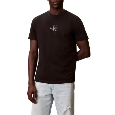 Calvin Klein T-Shirt Micro Monologo Graphics-Black