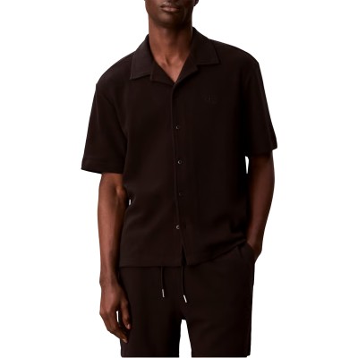 Calvin Klein Shirt Waffle Camp-Black