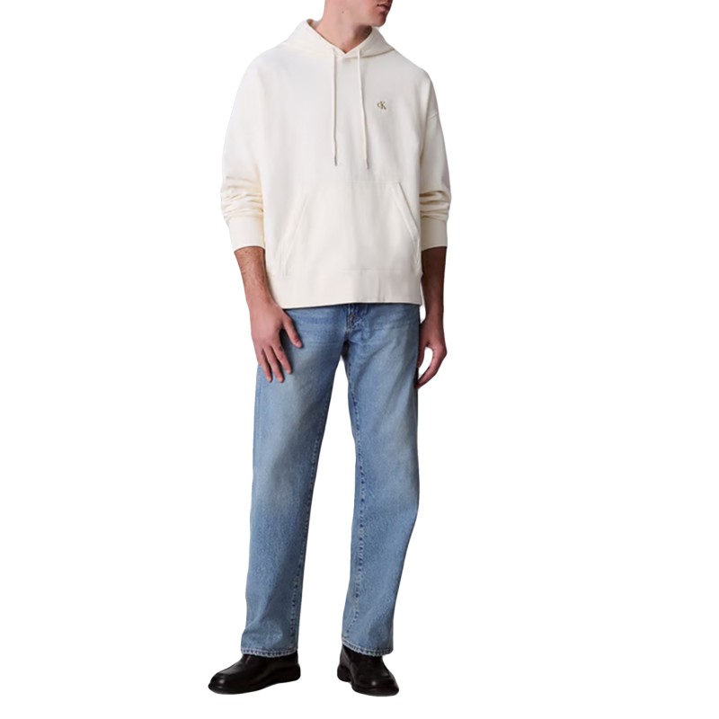 Calvin Klein Hoodie Terry Premium Monogram-Tofu
