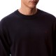 Calvin Klein Sweater With Embroidered Monogram-Dark Sapphire Calvin Klein Sweater With Embroidered Monogram-Dark Sapphire
