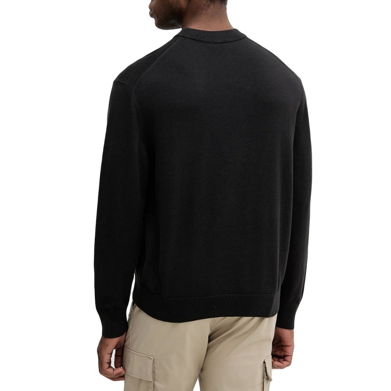 Calvin Klein Sweater With Embroidered Monogram-Black