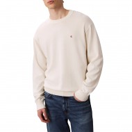 Calvin Klein Sweater With Embroidered Monogram-Tofu