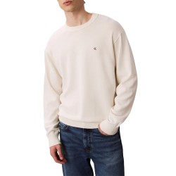 Calvin Klein Sweater With Embroidered Monogram-Tofu