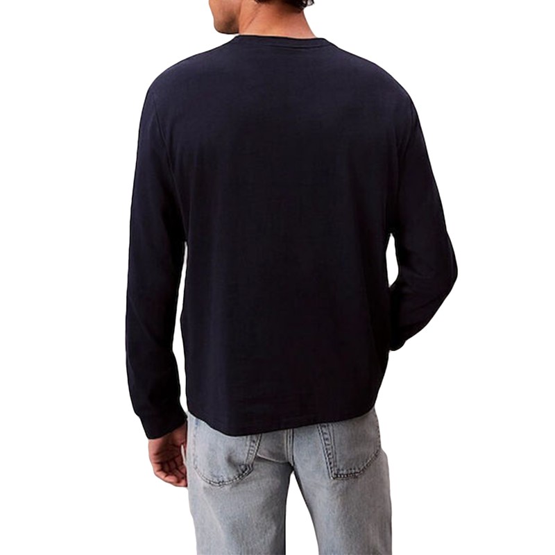 Calvin Klein Blouse Long Sleeve Monogram-Dark Sapphire Calvin Klein Blouse Long Sleeve Monogram-Dark Sapphire