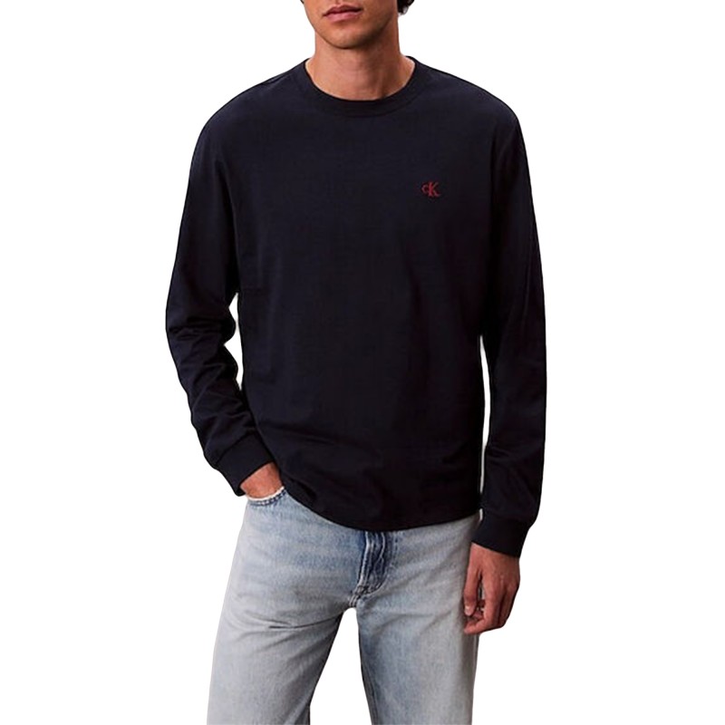 Calvin Klein Blouse Long Sleeve Monogram-Dark Sapphire Calvin Klein Blouse Long Sleeve Monogram-Dark Sapphire