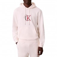 Calvin Klein Hoodie Terry 350 Graphic-White Greige