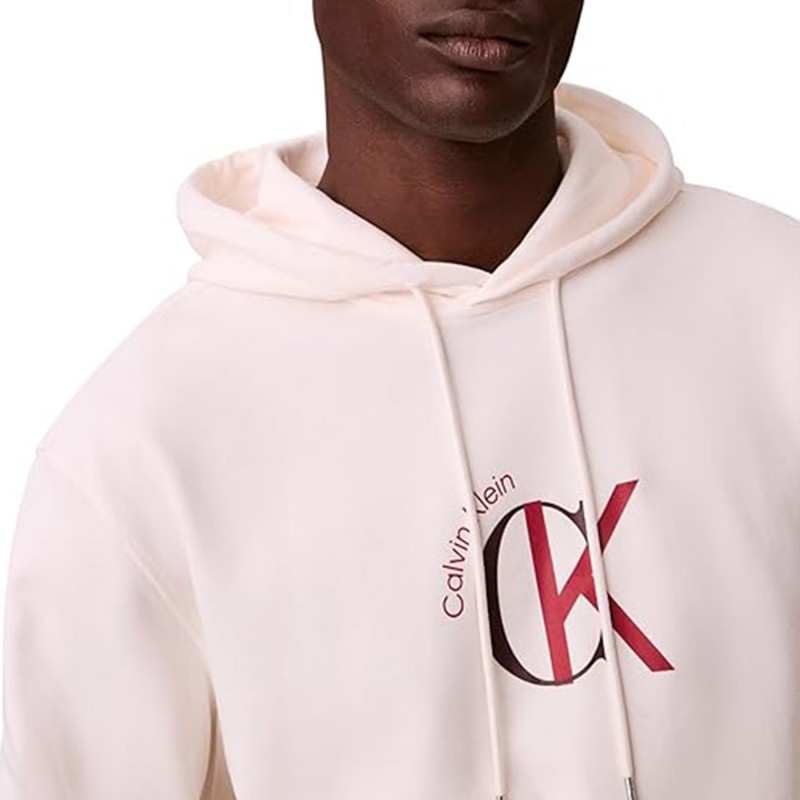 Calvin Klein Hoodie Terry 350 Graphic-White Greige