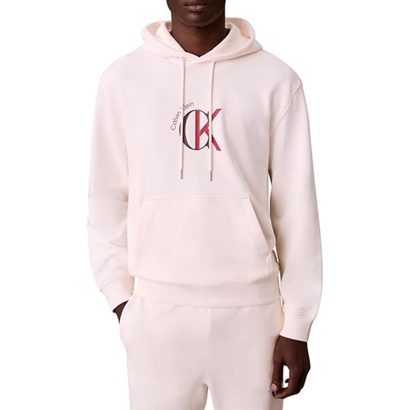 Calvin Klein Hoodie Terry 350 Graphic-White Greige
