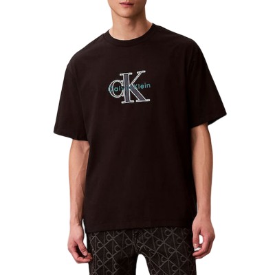 Calvin Klein T-Shirt Tricolor Monologo Graphic-Black
