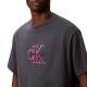 Calvin Klein T-Shirt Tricolor Monologo Graphic-Harlem Night Blue