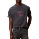 Calvin Klein T-Shirt Tricolor Monologo Graphic-Harlem Night Blue