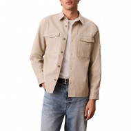 Calvin Klein Overshirt Utility Chino Relaxed-Island Fossil