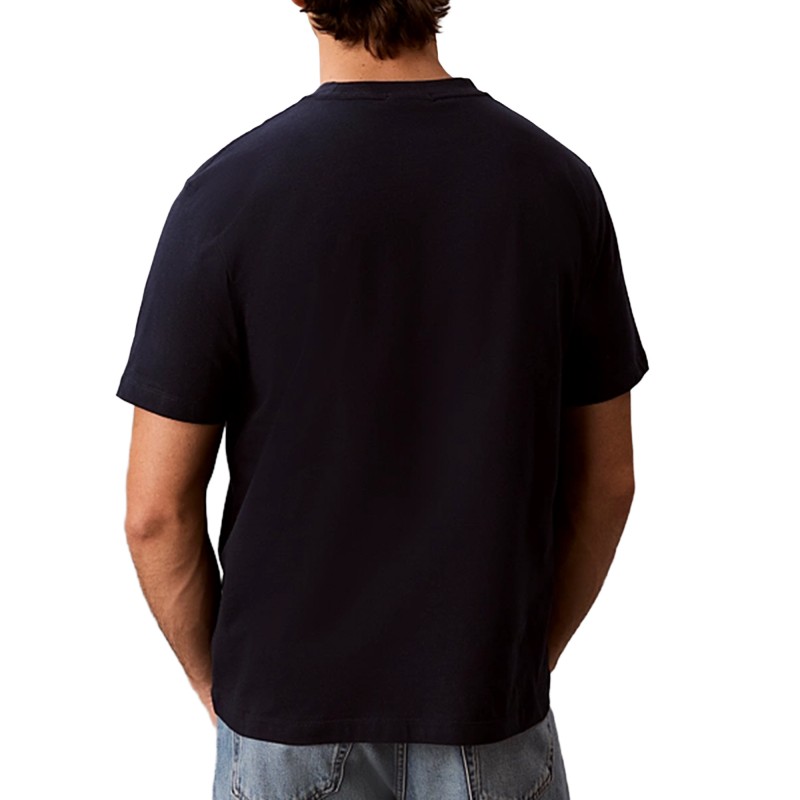 Calvin Klein T-Shirt Relaxed Embossed Logo-Dark Sapphire