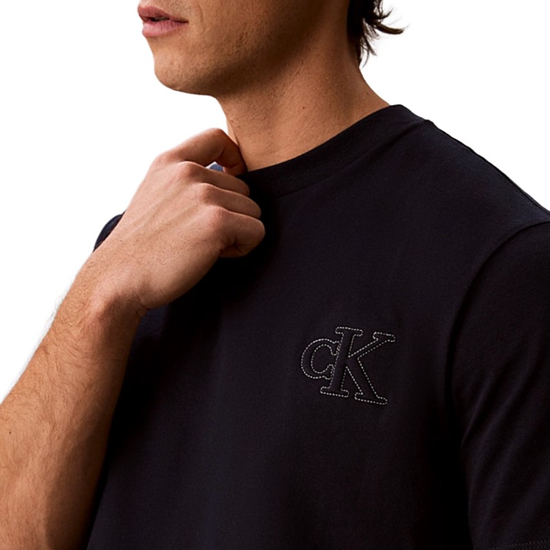 Calvin Klein T-Shirt Relaxed Embossed Logo-Dark Sapphire