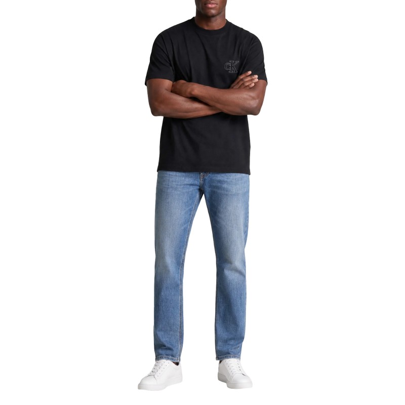 Calvin Klein T-Shirt Relaxed Embossed Logo-Black