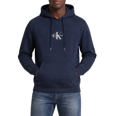 Calvin Klein Hoodie Terry Micro Monologo-Dark Sapphire