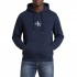 Calvin Klein Hoodie Terry Micro Monologo-Dark Sapphire